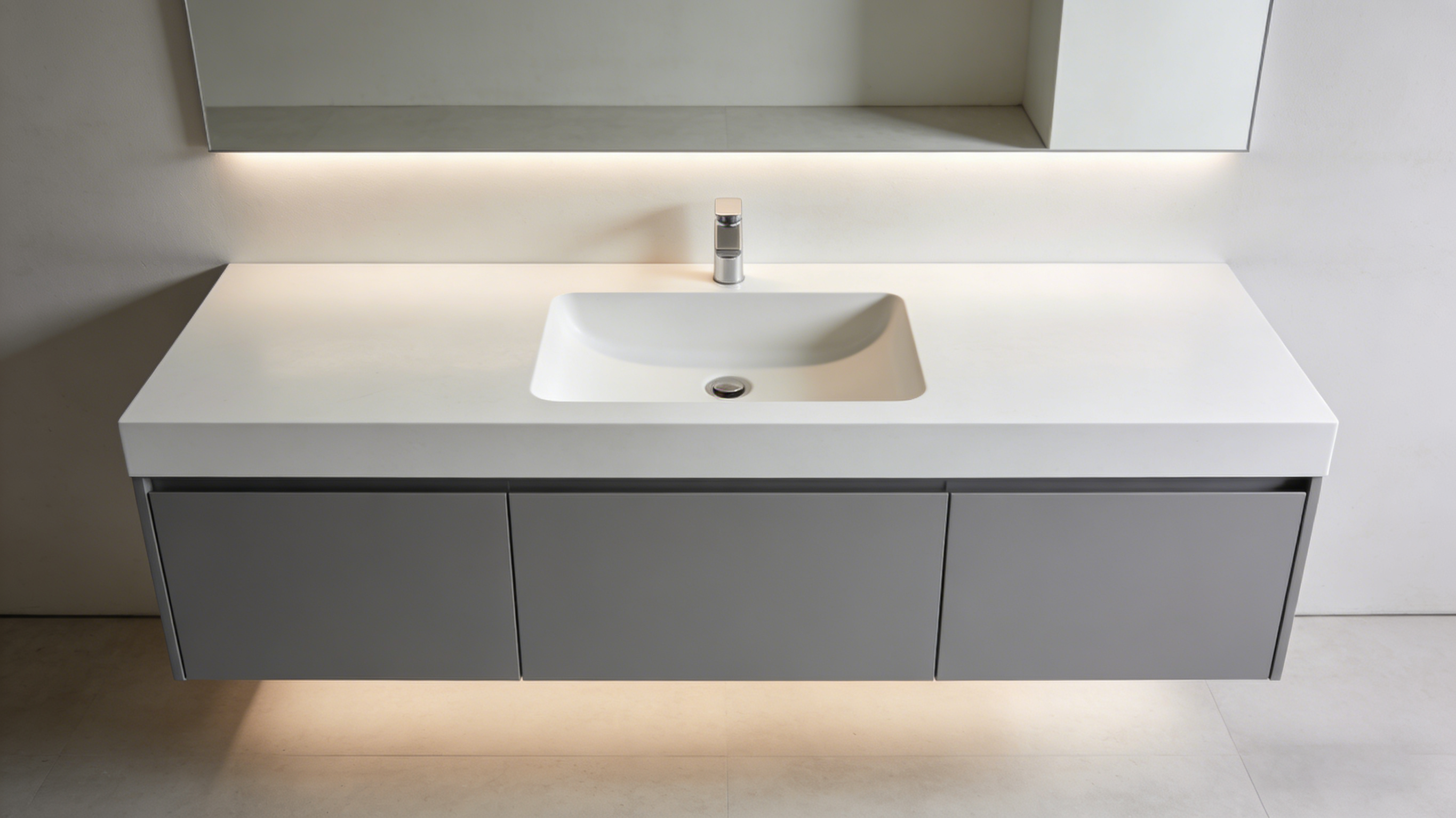 solid surface bathroom vanity