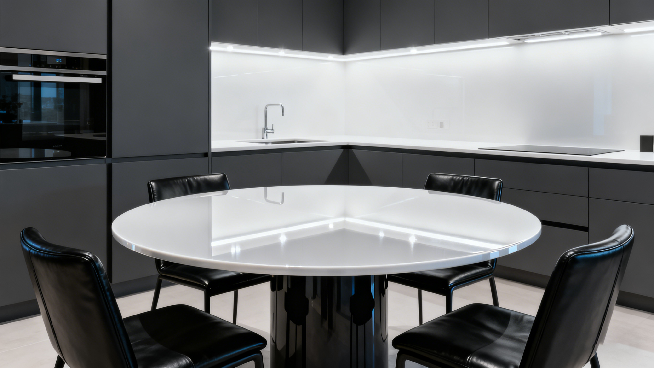 solid surface top table kitchen set