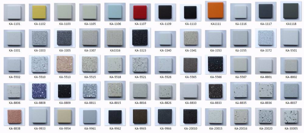 white solid surface kitchen countertops