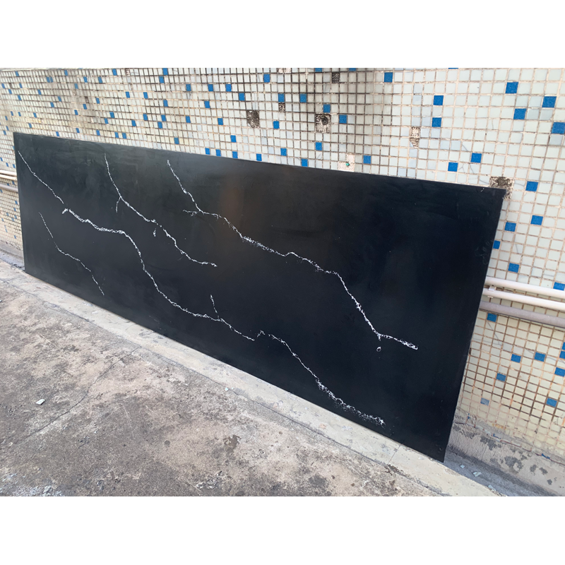 Corian Black Calacatta Big Slab Stain Resist Solid Surface Marble Sheet For Kitchen Cabinet