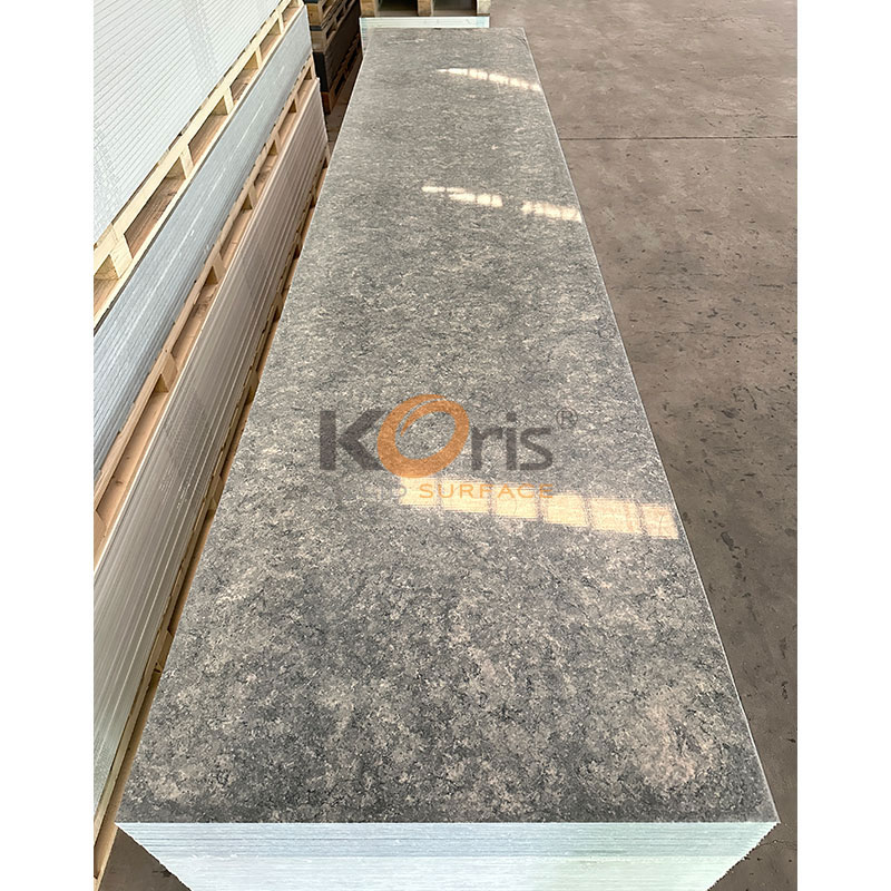 Koris HW5803 Classic Colors Kitchen Countertops Slab 3660*760*12mm Modified Solid Surface Artificial Marble Sheet Hot Selling in The Middle East